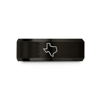 personalized presents for couples – black tungsten texas state wedding band