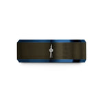 unique gift for buddy – gunmetal & blue tungsten cn tower wedding band