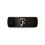 best friend promise ring – black tungsten fermata quarter wedding band
