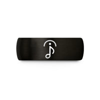 best friend promise ring – black tungsten fermata quarter wedding band