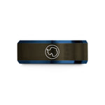 presents for dear mate – gunmetal & blue tungsten southern hemisphere wedding band