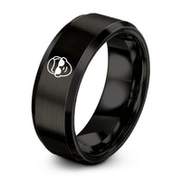personalized gifts for friends – black tungsten sunglasses face wink ring