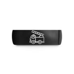 women tungsten bands gift – black tungsten ladder truck wedding band