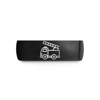women tungsten bands gift – black tungsten ladder truck wedding band