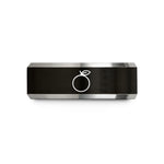 romantic gift for partners – black & grey tungsten orange wedding band