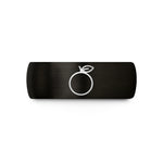 gift ideas for couples – black & rose gold tungsten orange wedding band