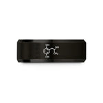 romantic gifts for couples – black tungsten adrenaline epinephrine molecule wedding band