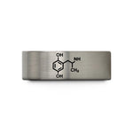 unique presents for her – gold & gray tungsten adrenaline epinephrine molecule wedding band