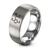 Adrenaline Epinephrine Molecule – Tungsten Wedding Band, 8 mm, Grey Comfort-Fit Unisex