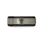 special occasion gifts ideas – black & gray tungsten archangel gabriel trumpet wedding band