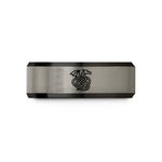 best rings for her – black & gray tungsten celtic dragon knot wedding band