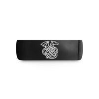 custom rings for love – black tungsten celtic dragon knot wedding band