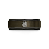 custom rings for love – gunmetal & black tungsten celtic dragon knot wedding band