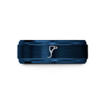 best gifts for couples – blue tungsten dc plug wedding band