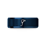 thoughtful gifts for partner – blue tungsten dc plug wedding band
