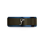 best gifts for couples – gunmetal & blue tungsten dc plug wedding band