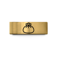 personalized rings for him – gold tungsten bao bun wedding band