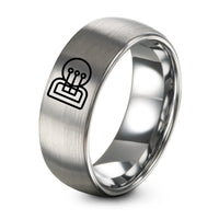 Valentines Day Gift for Her – gray tungsten bow pins ring