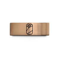 unique romantic present ideas – rose gold & blue tungsten generic wrap wedding band