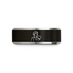 personalized jewelry for her – black & gray tungsten nonna heart wedding band