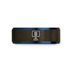 engraved rings for him – gunmetal & blue tungsten double slit apparatus wedding band