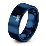 presents tailored for him – blue tungsten dubai skyline ring