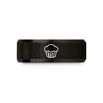 men’s personalized tungsten ring – black tungsten muffin wedding band