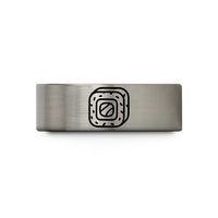 present rings for boyfriend – blue & gray tungsten roll uramaki wedding band