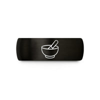 unique presents for him – black & gold tungsten singing bowl wedding band