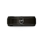unique presents for him – black tungsten singing bowl wedding band