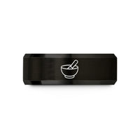 personalized present for boyfriend – black tungsten singing bowl wedding band
