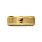unique presents for him – gold tungsten singing bowl wedding band