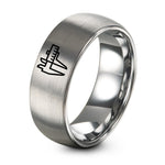 Valentines Day Gift for Him Personalized – gray tungsten vernier caliper ring