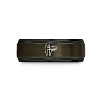 unique presents for men – gunmetal & black tungsten vernier caliper wedding band