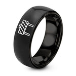Valentine's Day Gift for Mom – black tungsten barricade ring