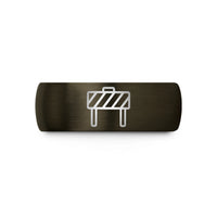 present ideas for moms – gunmetal & black tungsten barricade wedding band