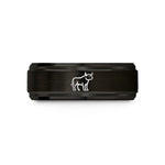 personalized mom present ideas – black tungsten bull wedding band