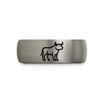thoughtful presents for women – gray tungsten bull wedding band