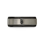 best presents for her – black & gray tungsten eihwaz wedding band