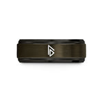 unique presents for mom – gunmetal & black tungsten eihwaz wedding band