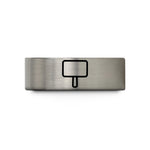 custom engrave wedding – blue & gray tungsten pit board wedding band
