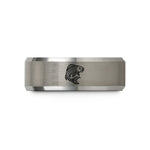 unique couple ring ideas – black & silver tungsten koi scales wedding band