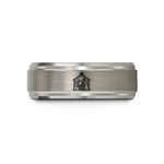 couples promise rings sale – silver tungsten nativity scene wedding band