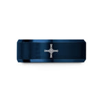 tungsten wedding band men – blue tungsten st brigids cross wedding band