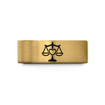 unique rings for her – gold tungsten balance scale heart wedding band