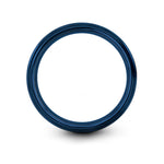 men’s tungsten wedding band – bearing ring engraving on blue & silver tungsten wedding band