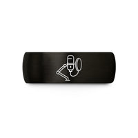 best ring present ideas – black tungsten podcast microphone wedding band