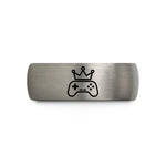 special presents for women – silver tungsten victory crown gamepad wedding band