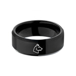 unique present ideas her – black tungsten sled dog wedding band