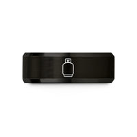 engraved wedding bands – black tungsten ghs gas cylinder wedding band